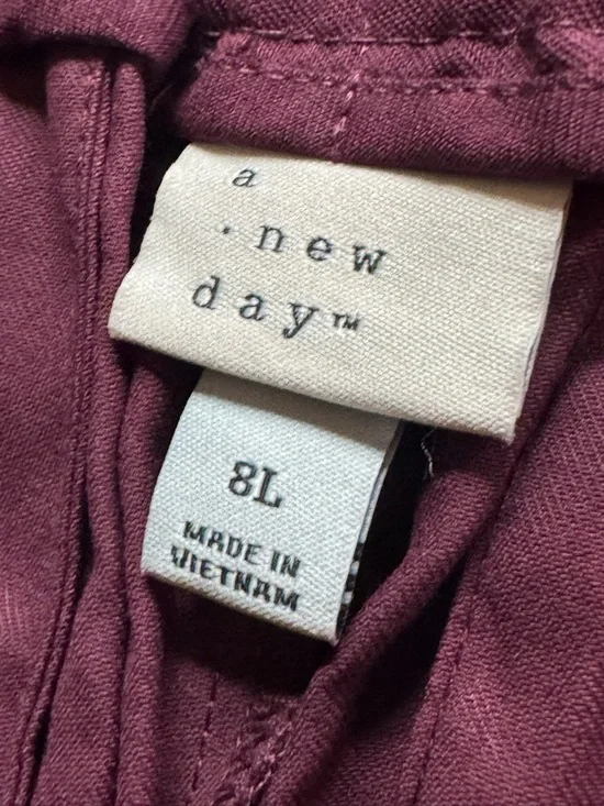 a new day high waisted trousers in Burgundy Wine 8 Long NWT - Picture 7 of 8